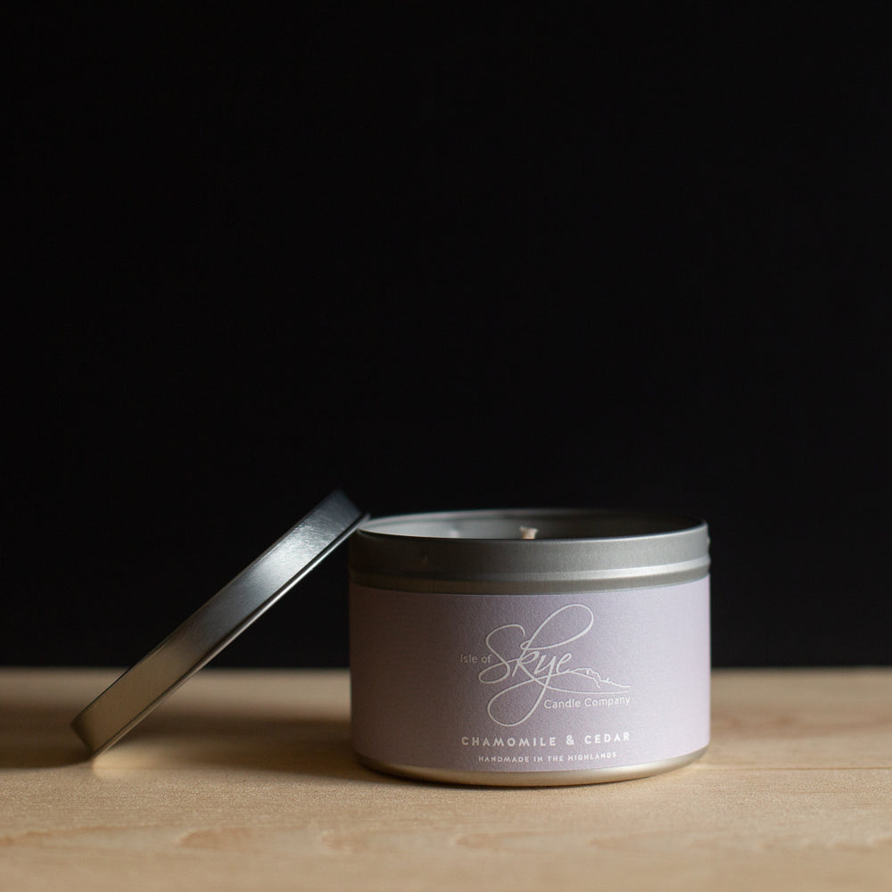 Chamomile & Cedar Tin Candle